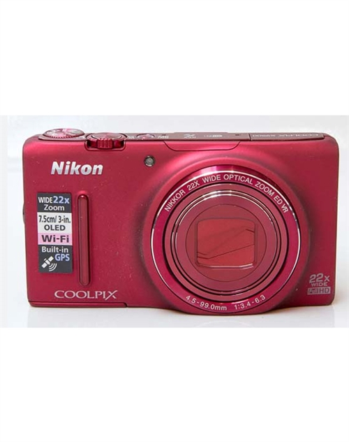 Nikon Coolpix S9500 18 Mega Rød